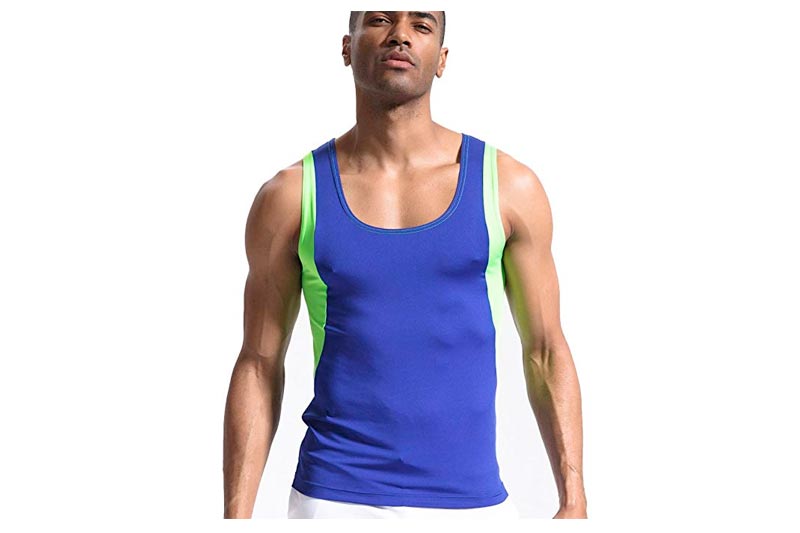 Men's Tank Tops Sleeveless Shirts Stringer DRI-FIT for Workout Gym Running Fitness Bodybuilding Weight Loss