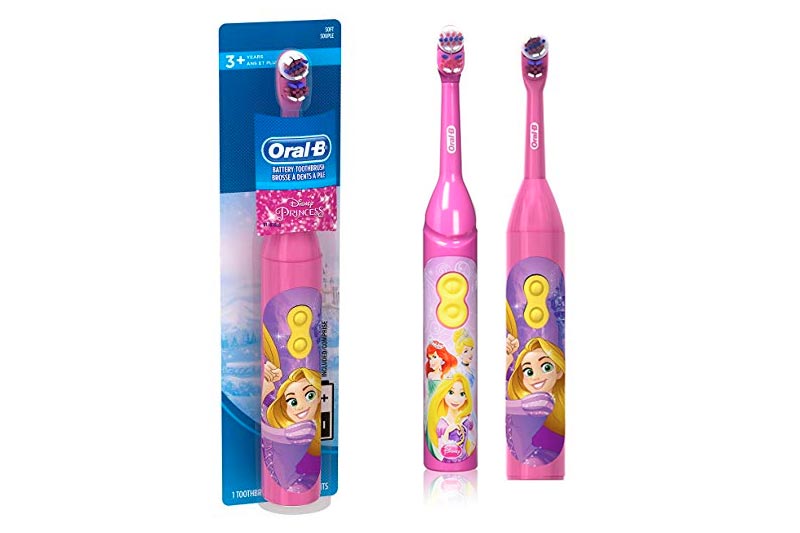 Oral-B Kids Battery Power Toothbrush featuring Disney Princess Characters, Extra Soft Bristles, 1 Count