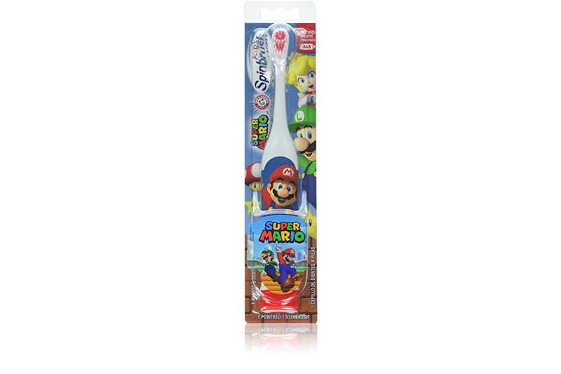 ARM & HAMMER Kid's Spinbrush Powered Toothbrush, Super Mario 1 ea
