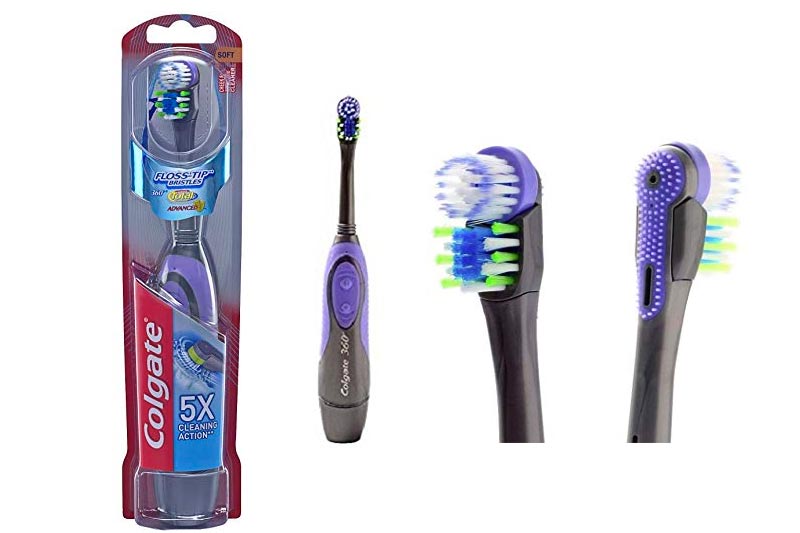Colgate Total Advanced Floss-Tip Battery Powered Toothbrush, Soft