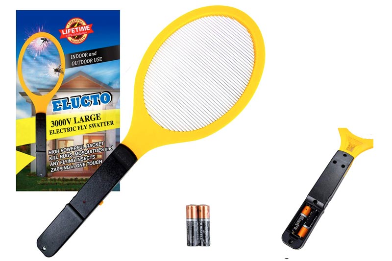 Elucto Large Electric Bug Zapper Fly Swatter Zap Mosquito Best for Indoor and Outdoor Pest Control (2 DURACELL AA Batteries Included)