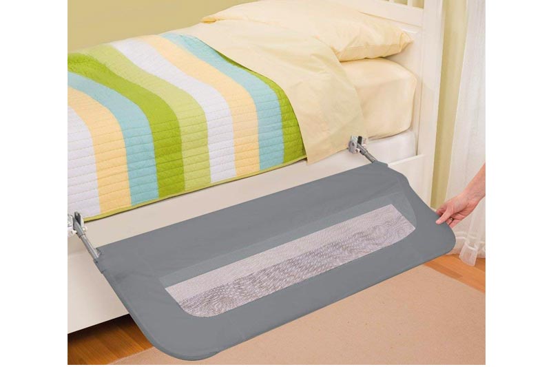 Summer Infant Extra Long Folding Single Bedrail, Grey