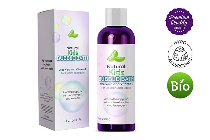Bubble Bath for Kids & Sensitive Skin Types – Lavender Vanilla Aromatherapy - Baby Bubble Bath for Children – 8 Oz & USA Made
