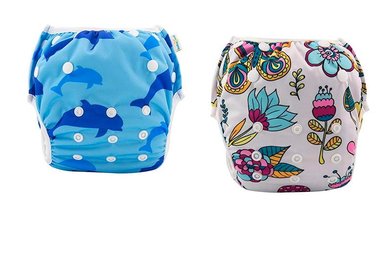 Baby Reusable Swim Diaper, Washable and Adjustable for Babies 0-2 Years, Swimming Lessons