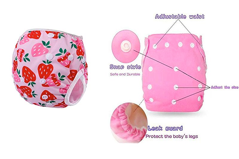Storeofbaby Reusable Baby Swim Diaper Adjustable Swimwear for Toddlers 0-3 Years