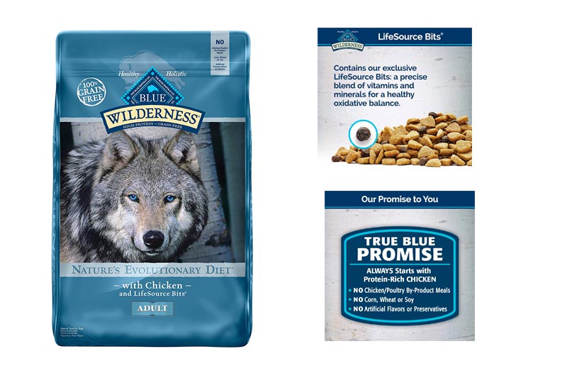 BLUE Wilderness High Protein Grain Free Adult Dry Dog Food Chicken