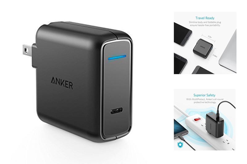 Anker USB Type C Wall Charger, 30W Power Delivery, PowerPort Speed PD 30 iPhone X / 8/8 Plus, Nexus 5X / 6P, LG G5, Pixel C, Samsung W700, MacBook 2015/2016, Mate Book, Moto Z More