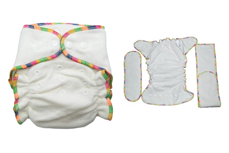 Heavy Wetter Bamboo / Organic Cotton One Size Fitted Diaper (Fits 7-25lbs)