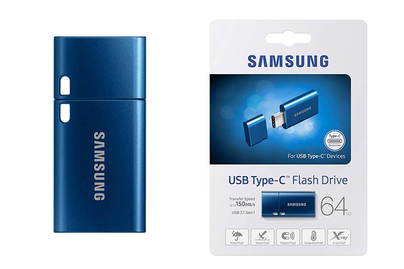 Samsung MUF-64DA1/WW USB Type-C 3.1 Flash Drive, 64 GB, Blue